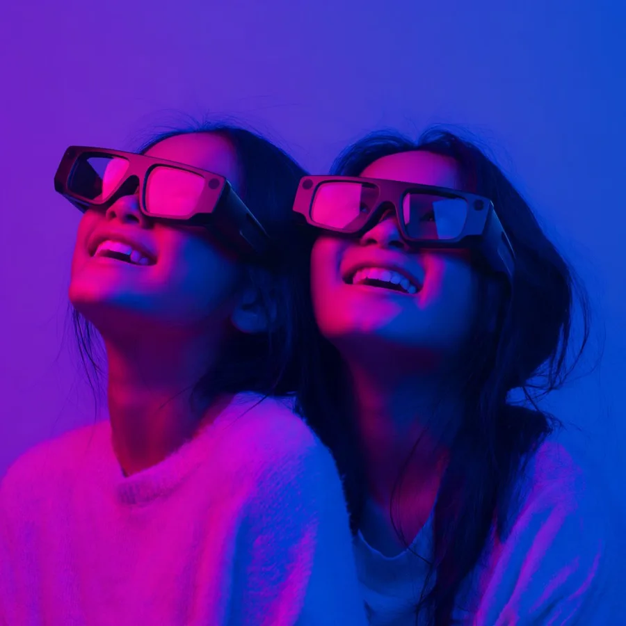 Guests experiencing the AR world at Mind Bender AR Jacksonville Beach