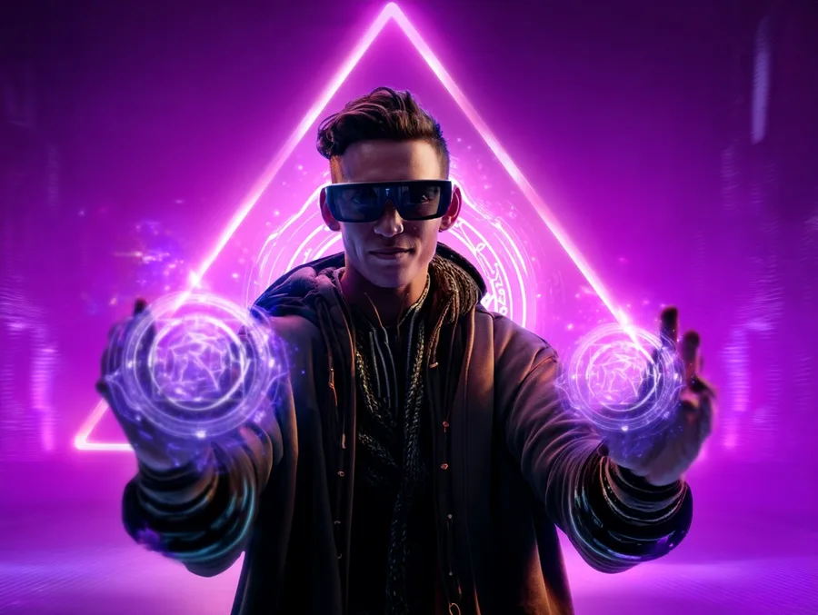 Group of guests experiencing the AR holographic world together at Mind Bender AR in Jacksonville Beach
